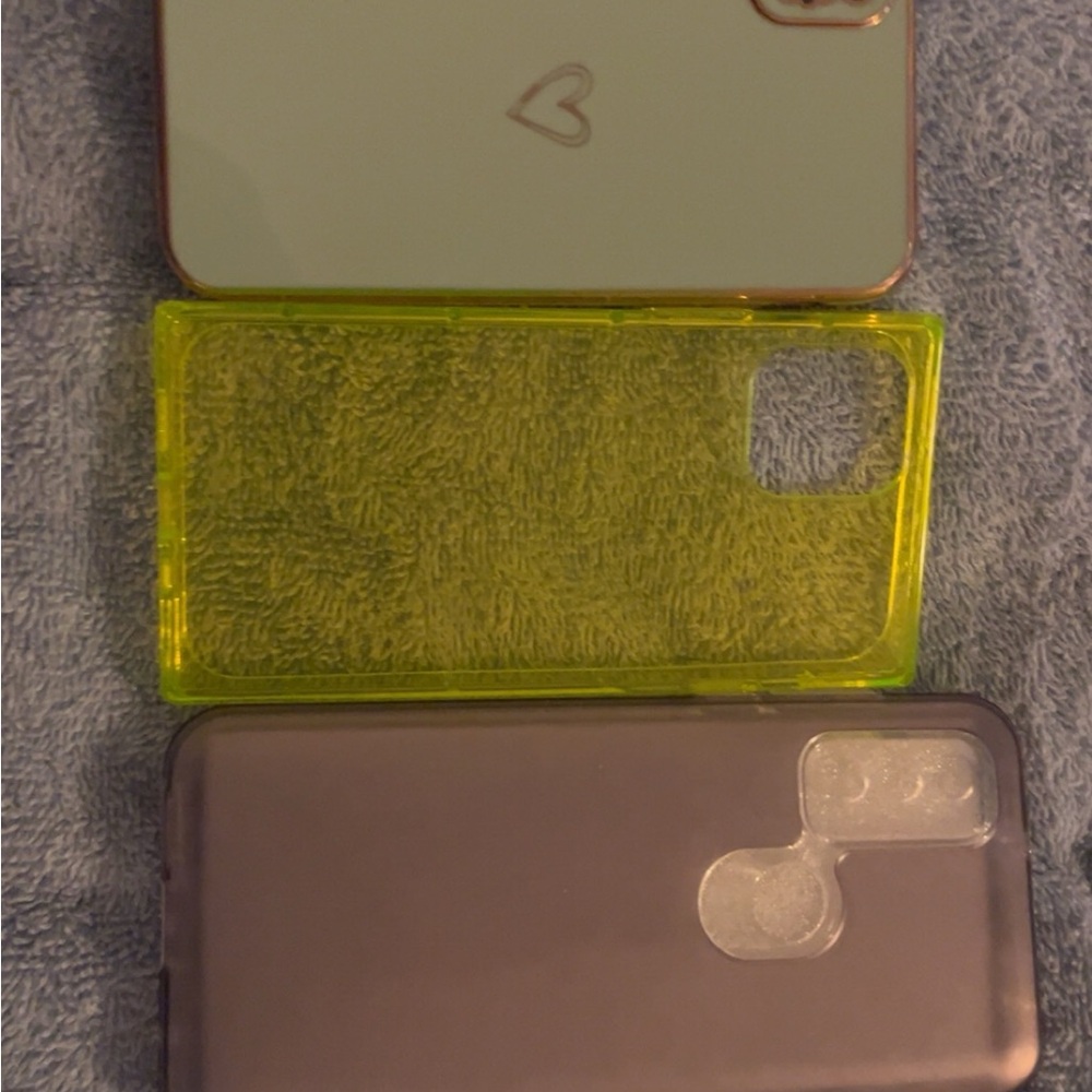 Random phone cases( non-Apple) some random screen protectors